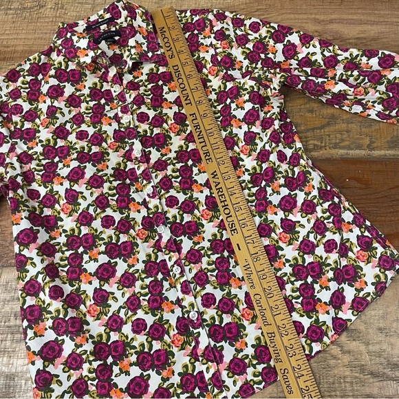 Lands’ End women’s size 8 Petite Floral supima cotton pink - Picture 6 of 10